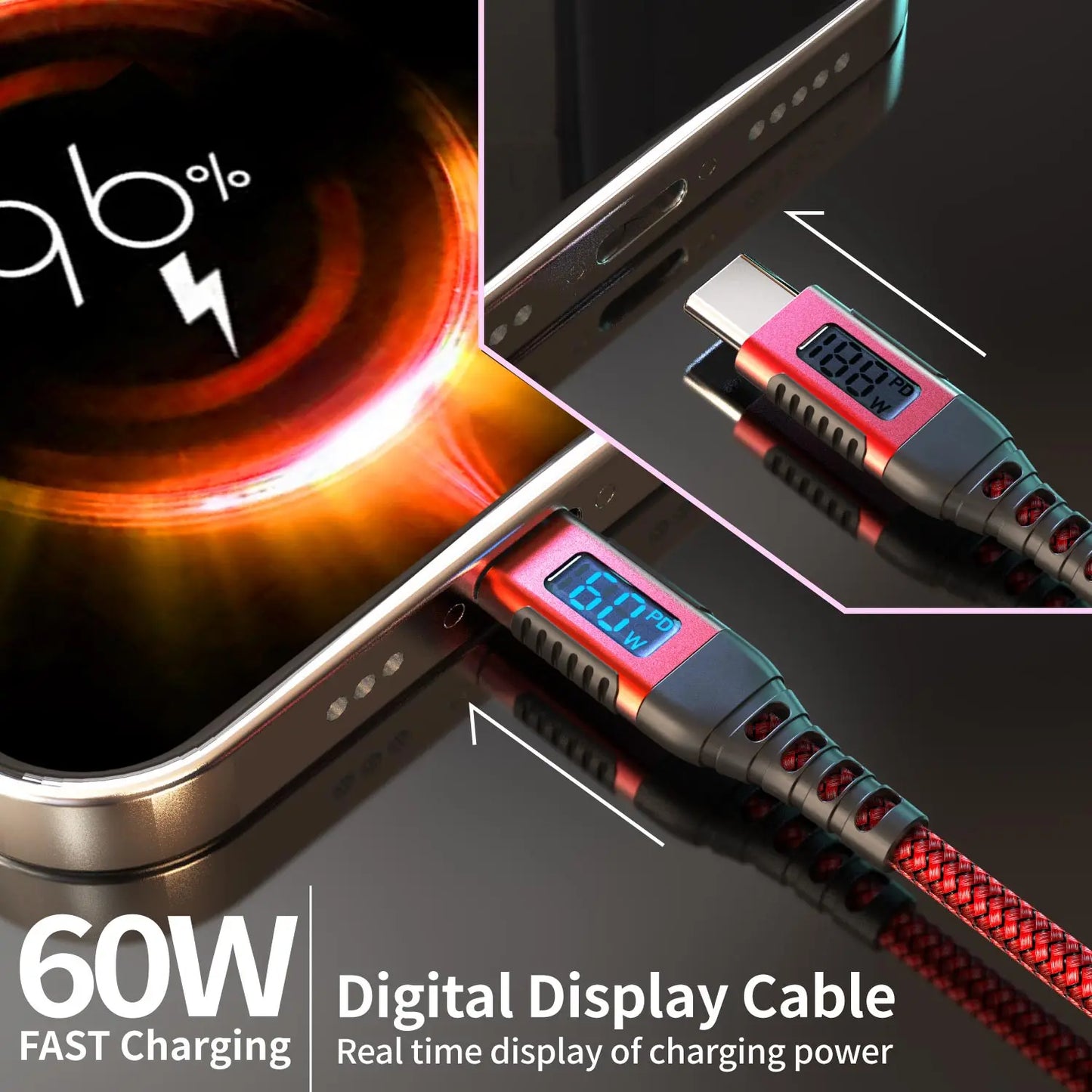 60W USB Type-C Fast Charging Cable | Universal Compatibility
