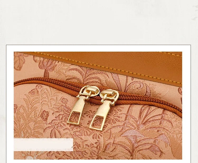 Stylish Color Blocking PU Leather Backpack | Anti-Theft Travel Bag
