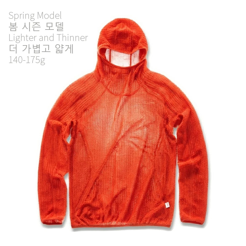Thermolite® Lightweight Hooded T-Shirt Men's Long Sleeve Thermal Hoodie for Hiking, Camping & Cycling Anti-Static & Anti-Pilling