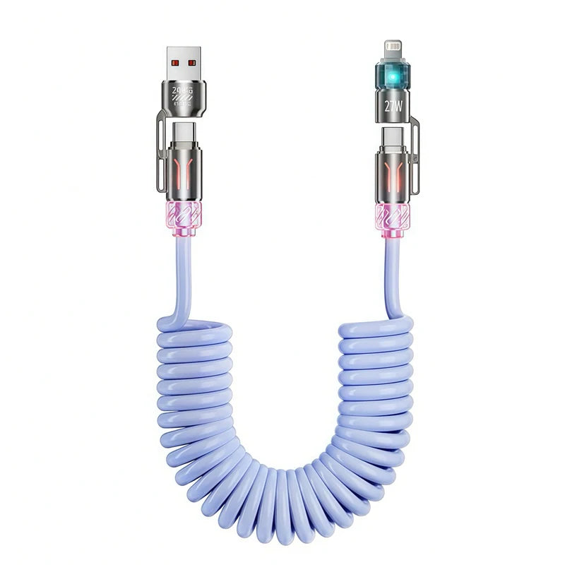 240W 4 in 1 USB Charger Cable | Fast and Versatile Charging