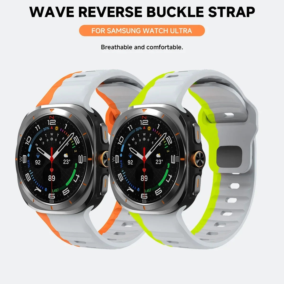 Sport Silicone Replacement Strap for Galaxy Watch 7 Ultra 47mm