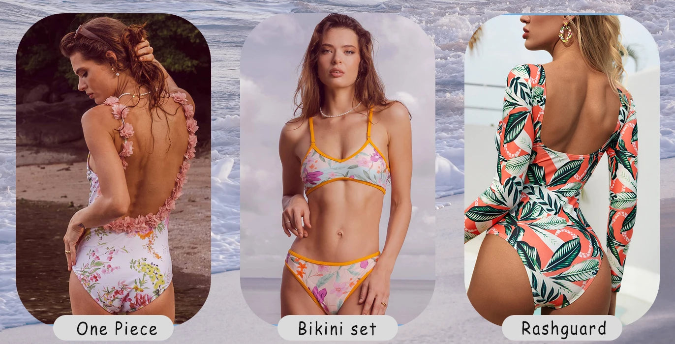 High Waist Women's Swimwear | Luxury Ribbed Two-Piece Bikini Set
