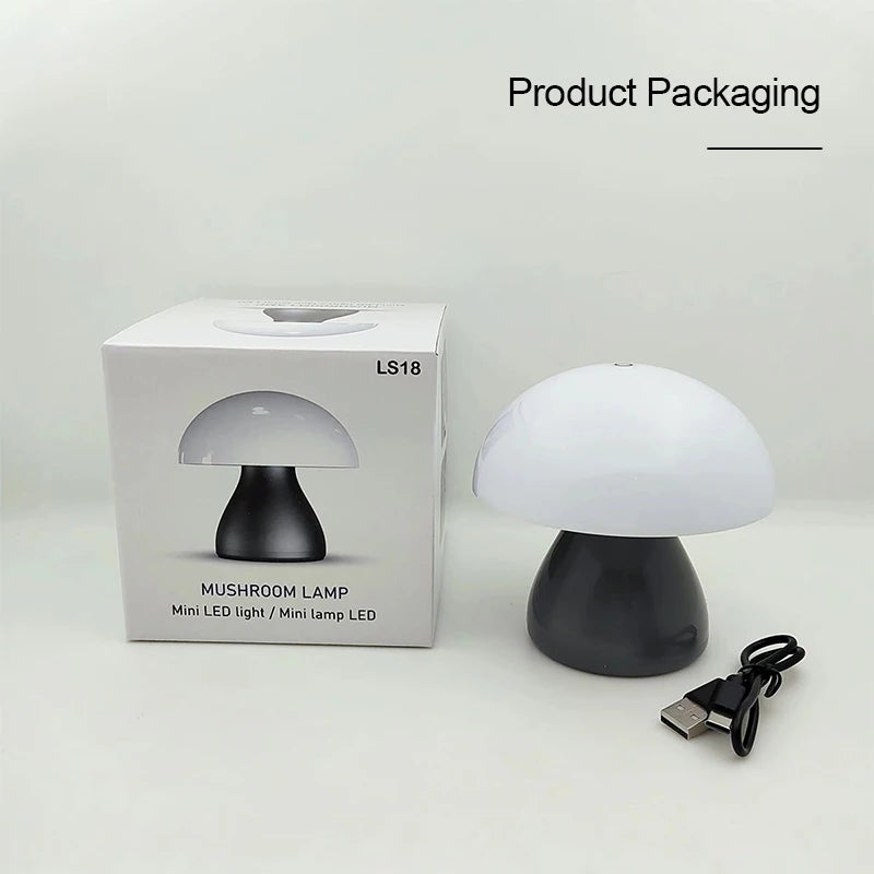 Lámpara de Mesa LED Seta | Luz Nocturna Táctil