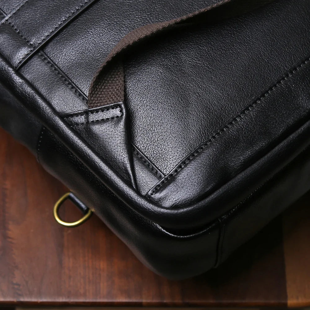 Vintage Leather Men's Backpack | Large Capacity Casual Laptop Bag