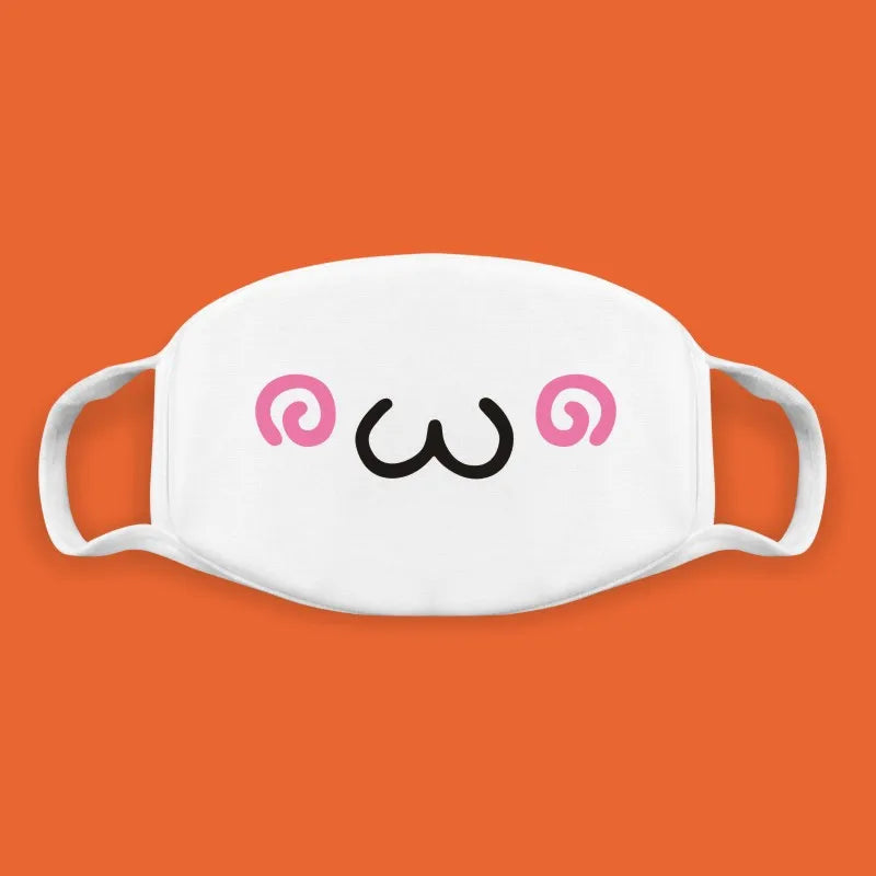 Funny Expression Anime Party Mouth Face Mask | Unisex Kawaii Mask