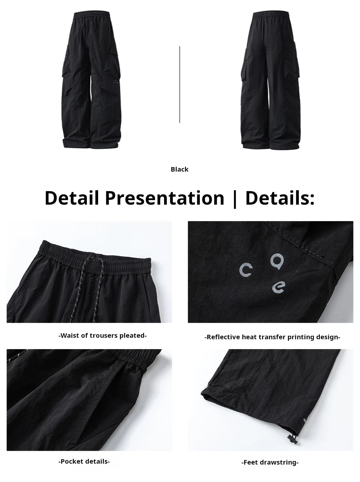 Men's Water-Resistant Cargo Pants | Oversized Utility Trousers