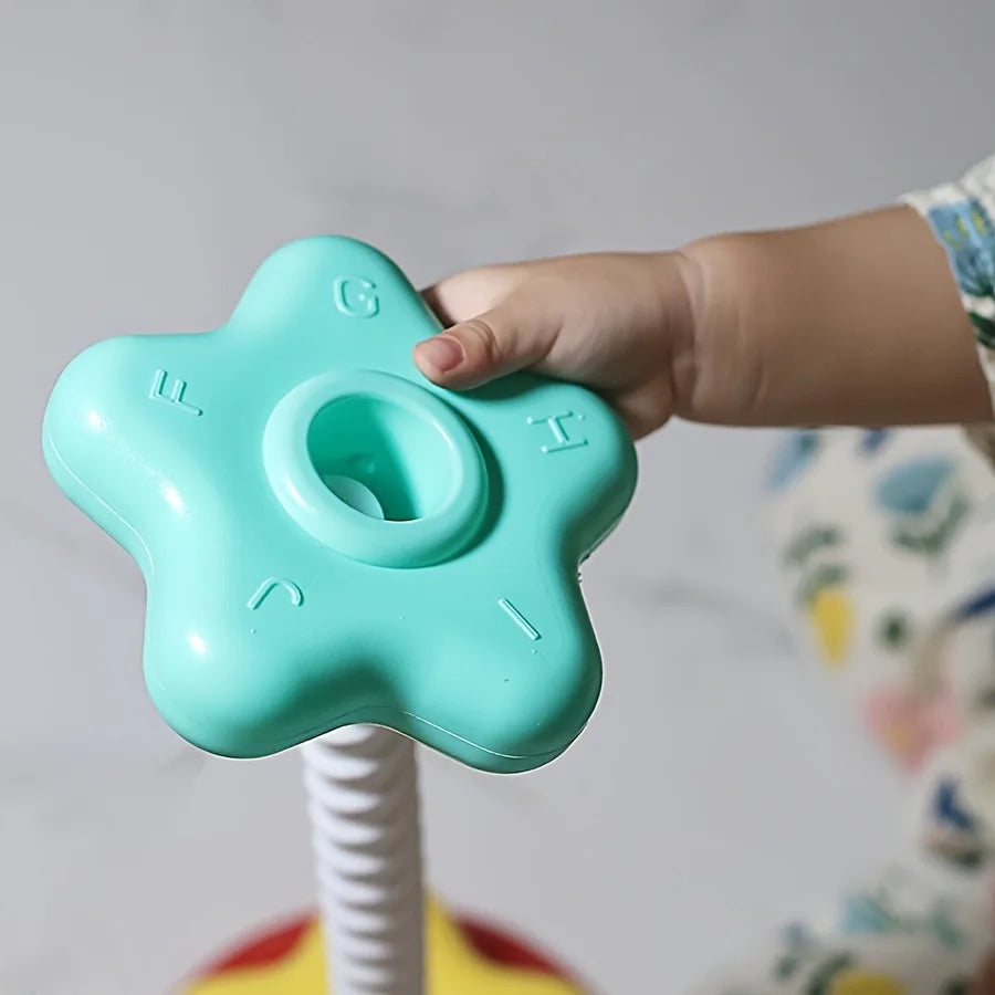 Colorful Montessori Rotating Rainbow Tower Puzzle Toy for Toddlers