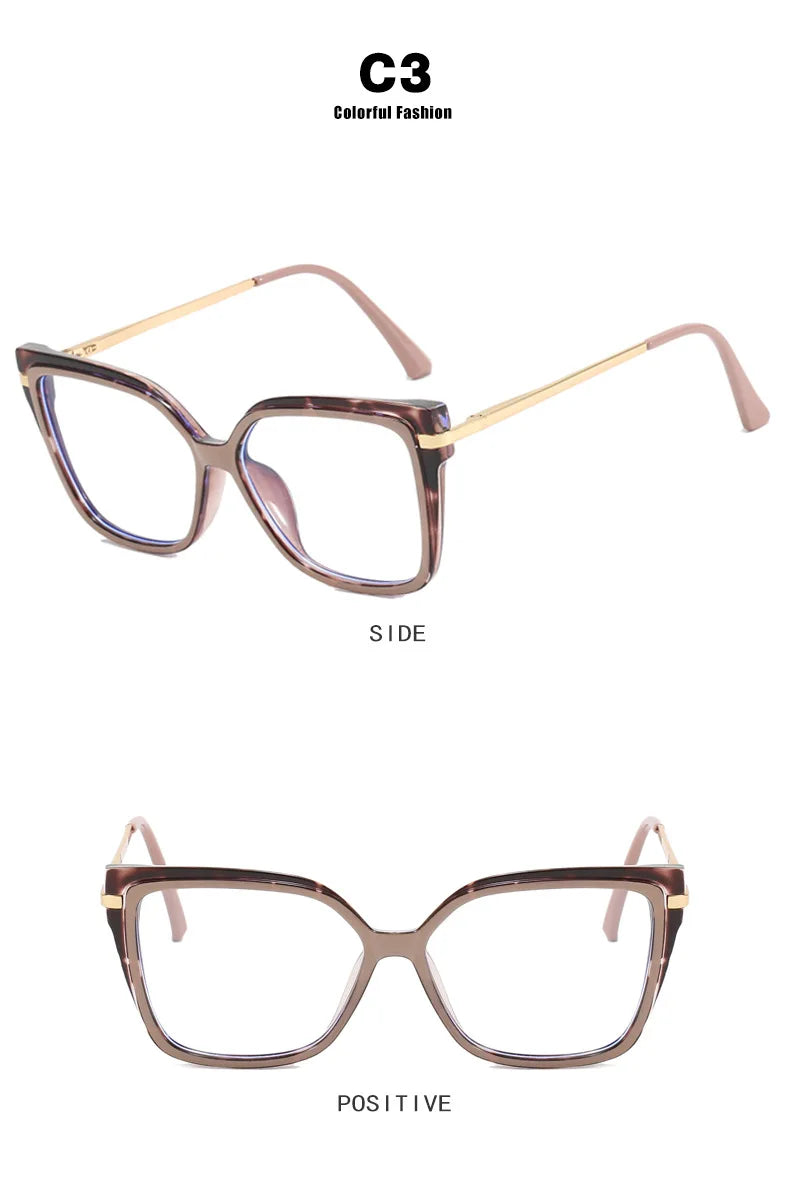Stylish Retro Square Glasses Frame | Anti-Blue Light Protection