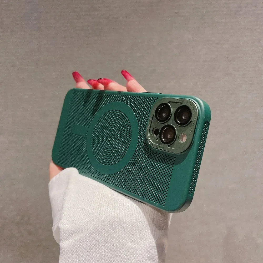 Funda de lujo mate para teléfono con disipación de calor | Protectora y elegante