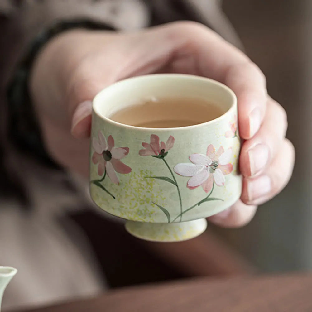 Handmade Ceramic Tea Cup Set | Vintage Kung Fu Tea Mugs