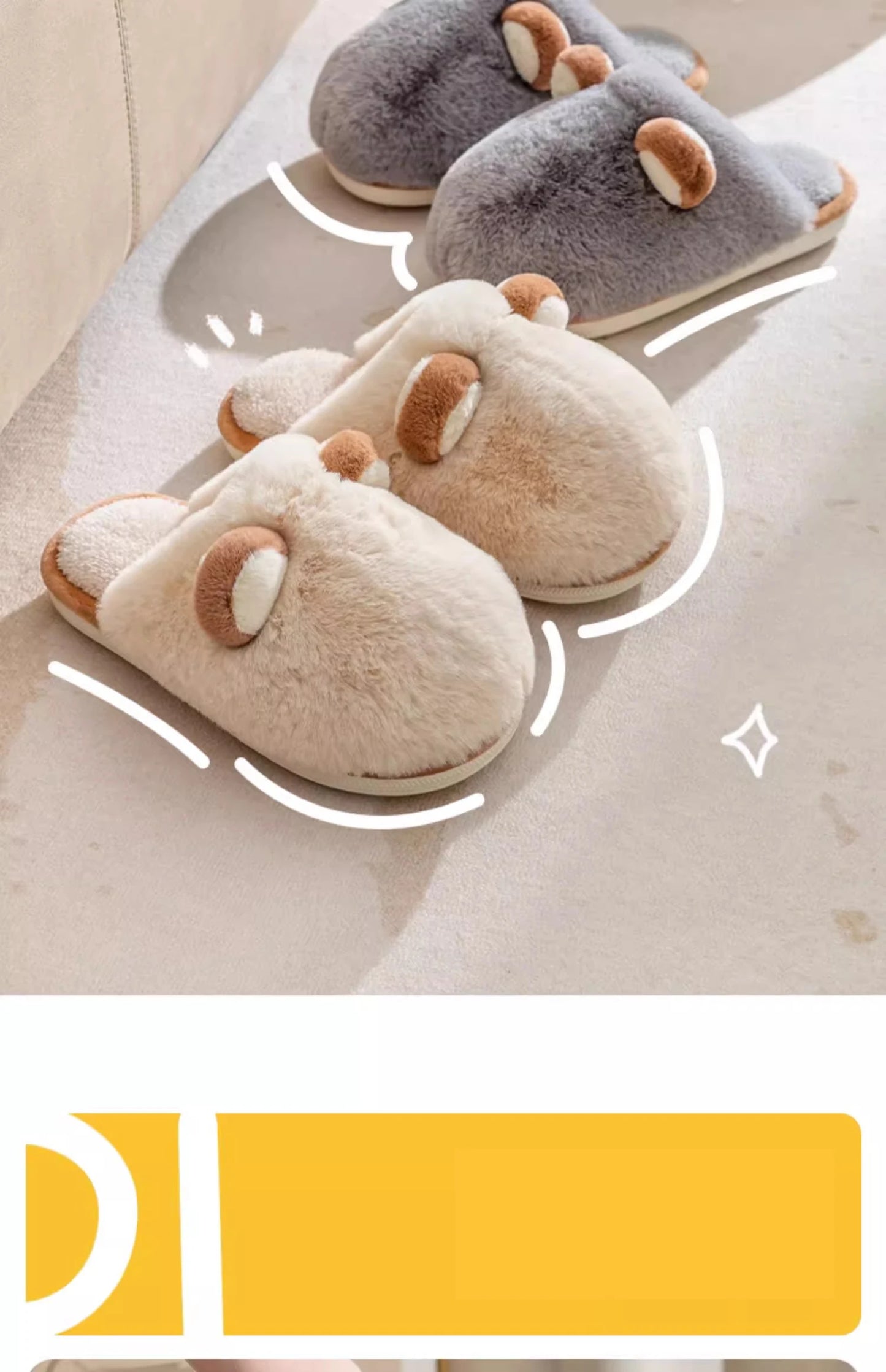 Women's Anti-Slip Plush Cotton Slippers | Cozy Warm Home Footwear