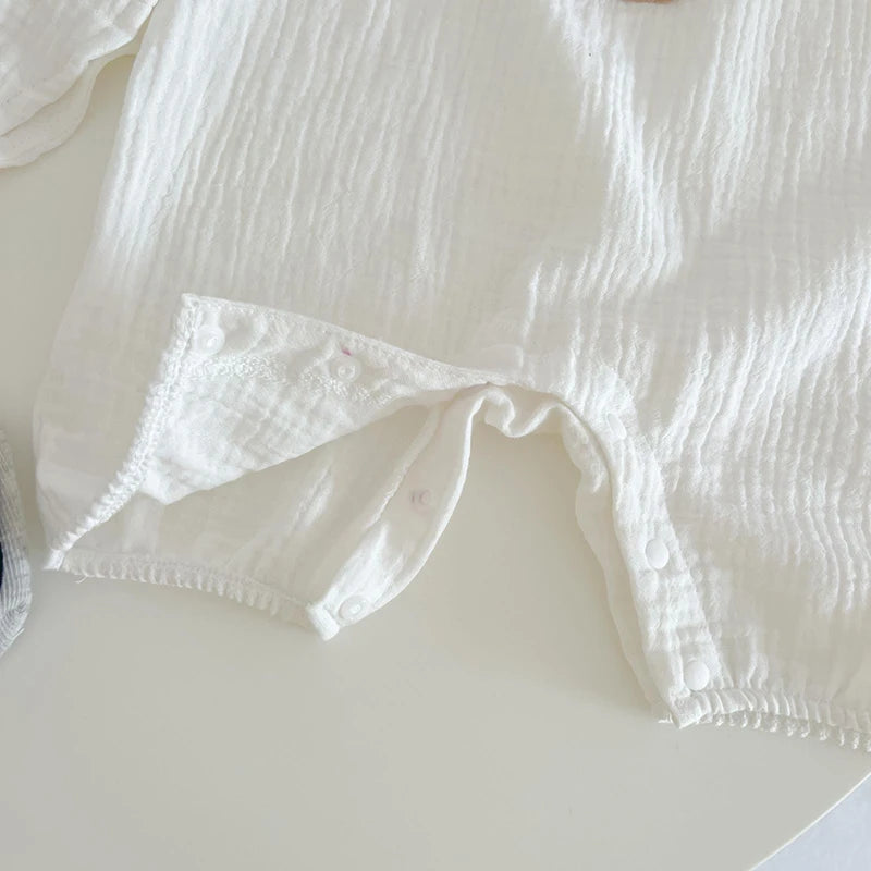 3Pcs Muslin Baby Jumpsuit Set | Stylish Summer Outfit for Kids