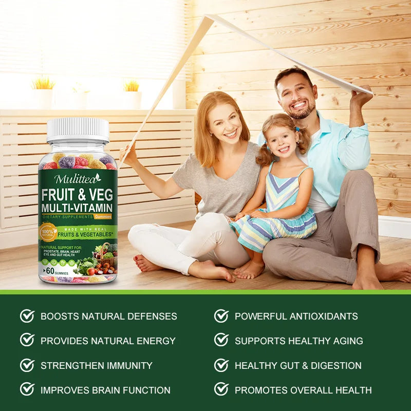 Natural Fruit & Vegetable Gummies for Digestive Health | Daily Detox