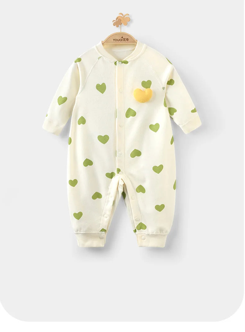 Unisex Baby Cotton Long-Sleeve Romper | Cozy & Stylish Infant Wear