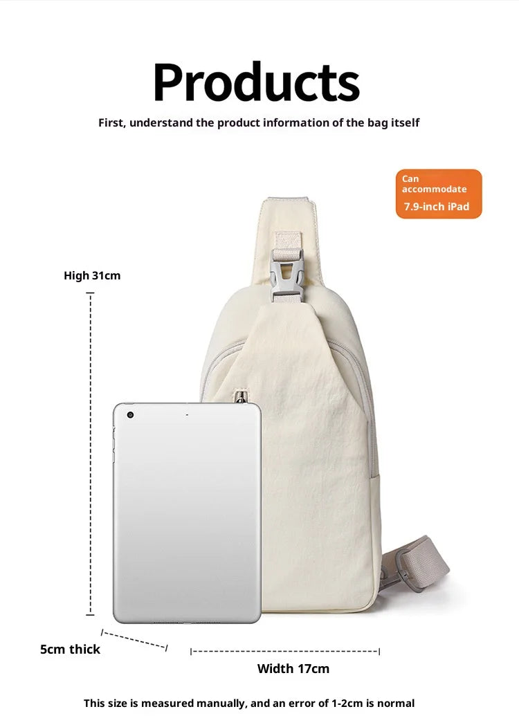 Stylish Anti-Splash Chest Bag for Men and Women | Trendy Travel Companion