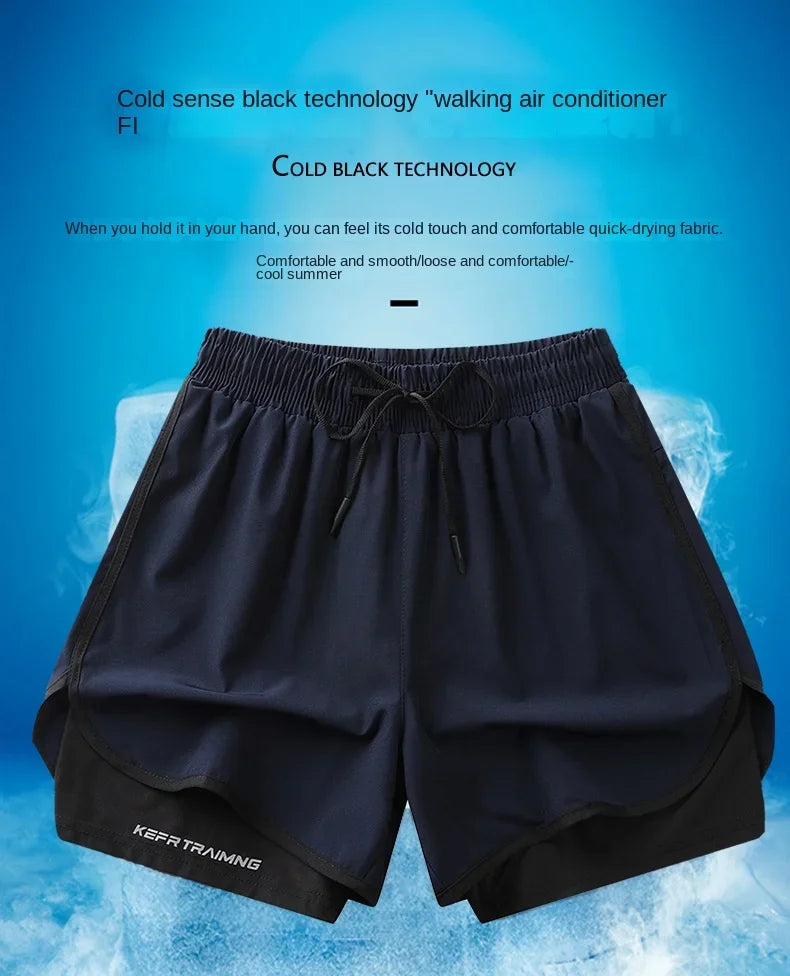 Men's & Women's Anti-Glare Double Layer Sports Shorts | Summer Style