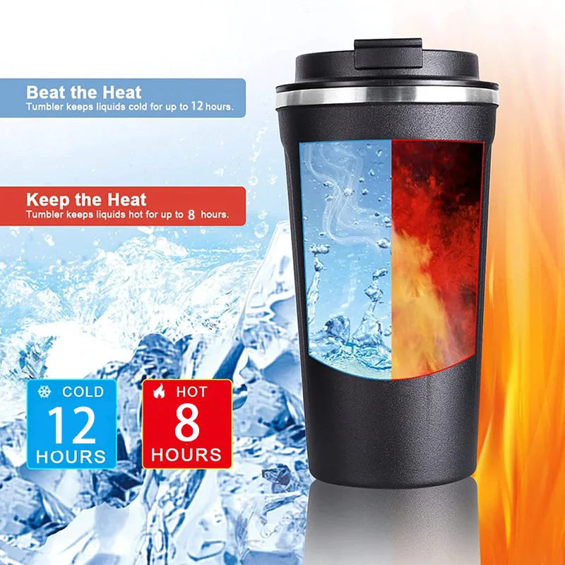 380/510ML Stainless Steel Thermal Mug | Insulated Coffee Tumbler