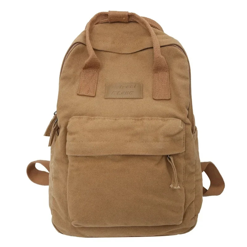 Large Capacity Vintage Canvas Backpack | Stylish Travel Knapsack