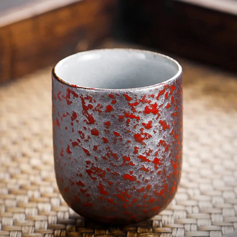 Tazas de té de cerámica vintage | Vajilla de gres ecológica