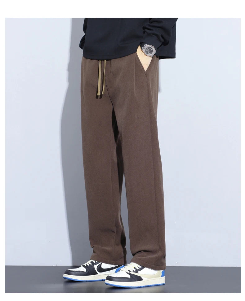 Men’s Thermal Fleece Pants | Cozy Wide-Leg Winter Sweatpants