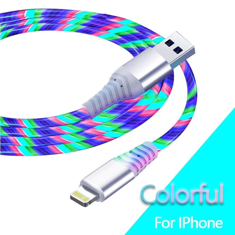 LED Glowing Fast Charging USB C & Micro USB Cable