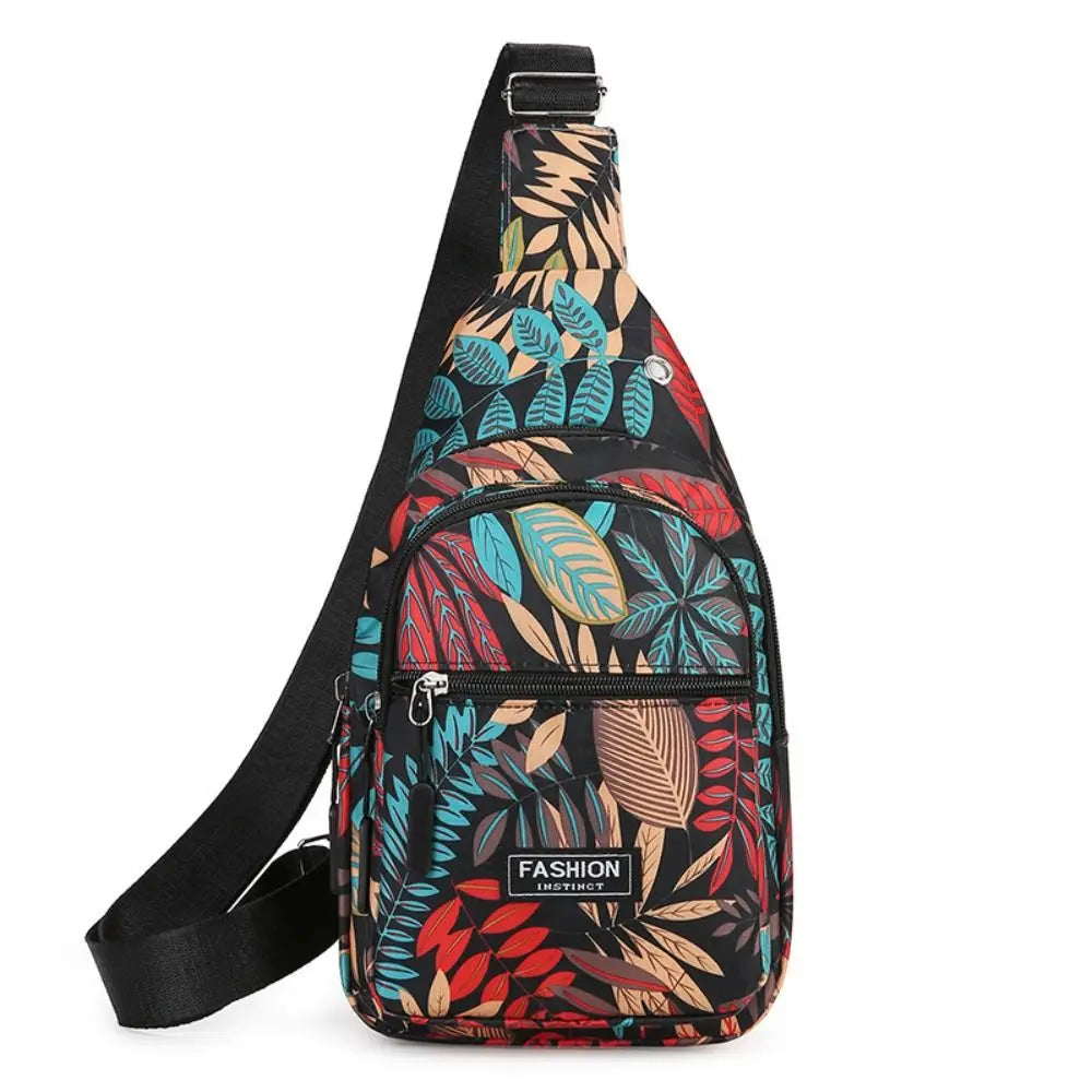 Casual Women's Chest Bags | Geometric Print Crossbody & Travel Use