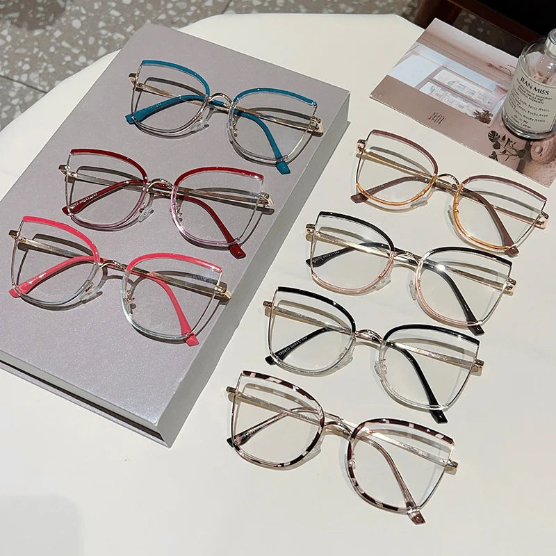 Oversized Vintage Glasses for Women | Stylish Blue Light Eyewear