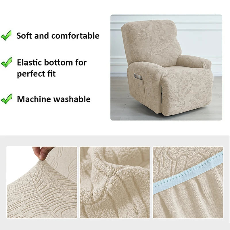 Elegant Stretch Jacquard Recliner Sofa Covers for Cozy Living Rooms