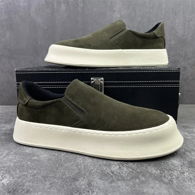 Men's Casual Slip-On Shoes | Comfortable Lightweight Leather Footwear