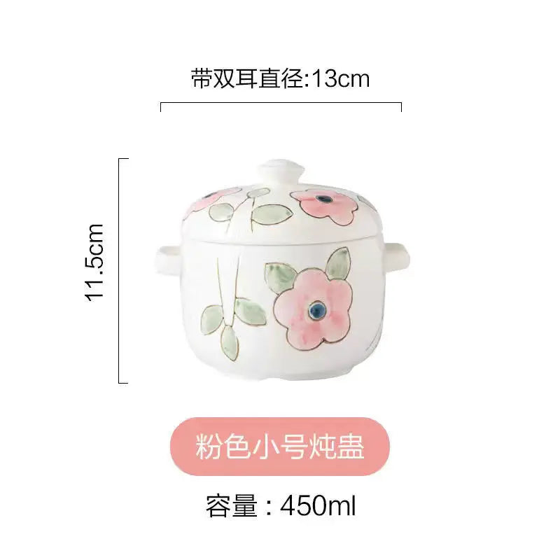 Hand-Painted Ceramic Stew Pot | Versatile Heat-Resistant Cookware