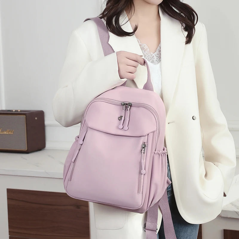 Durable Waterproof Nylon Backpack for Women | Travel & School
