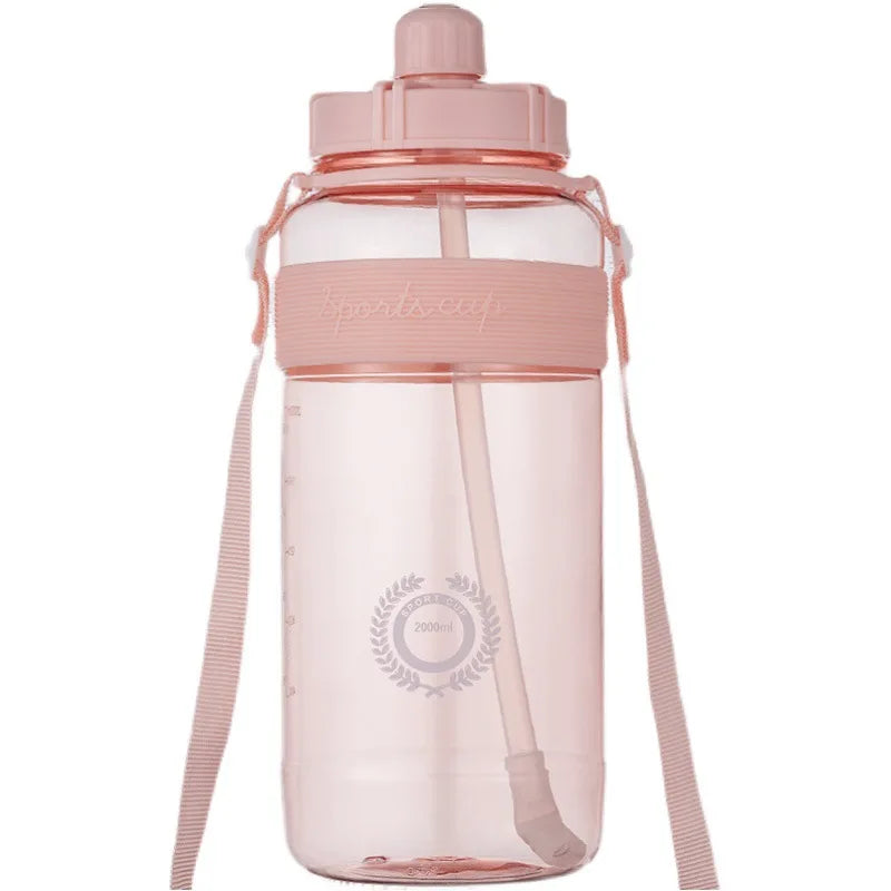 Large Capacity Summer Water Bottle with Straw | BPA Free Fitness