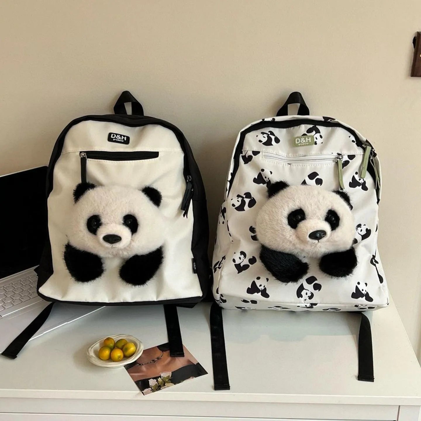Cute Panda Backpack | Fashionable Lightweight School Bag for Students