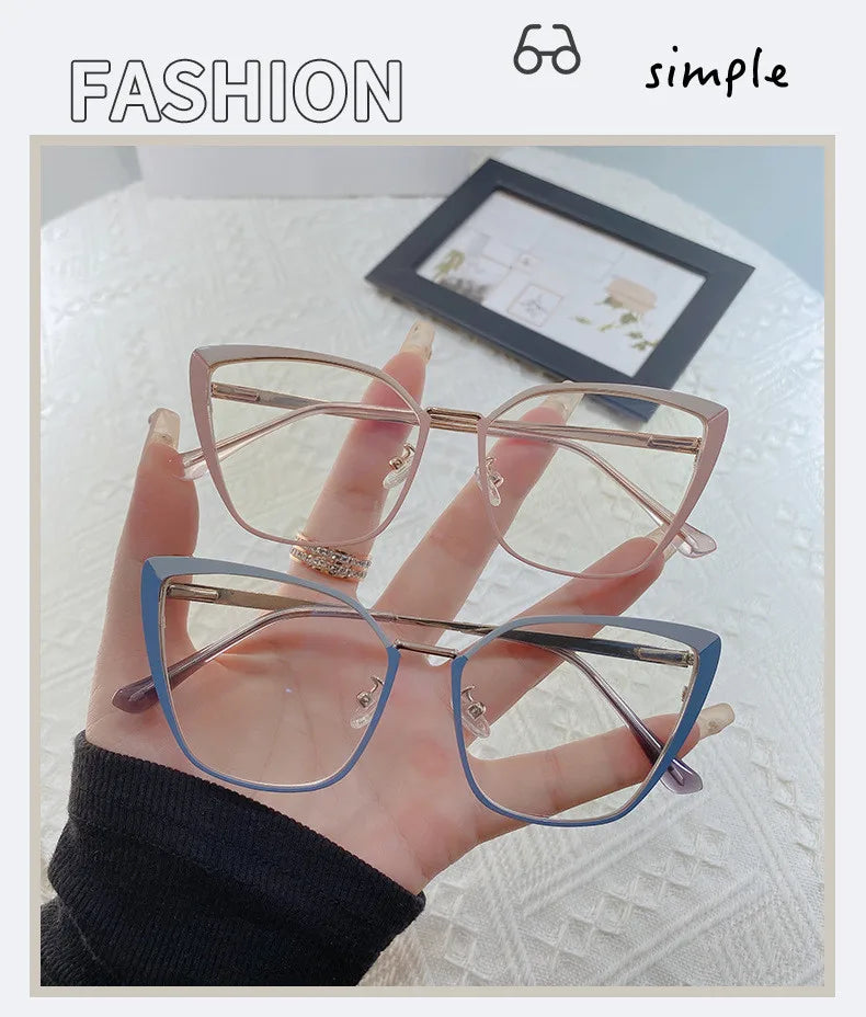 Retro Cat Eye Photochromic Reading Glasses for Women | Anti Blue Light