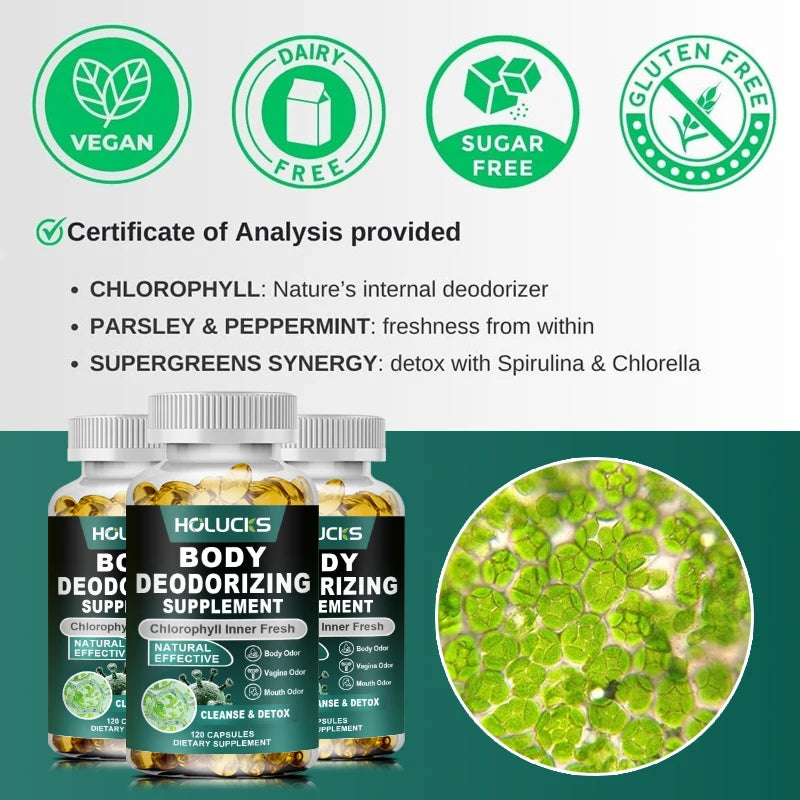 Chlorophyll Capsules | Body Deodorizing & Gut Health Support