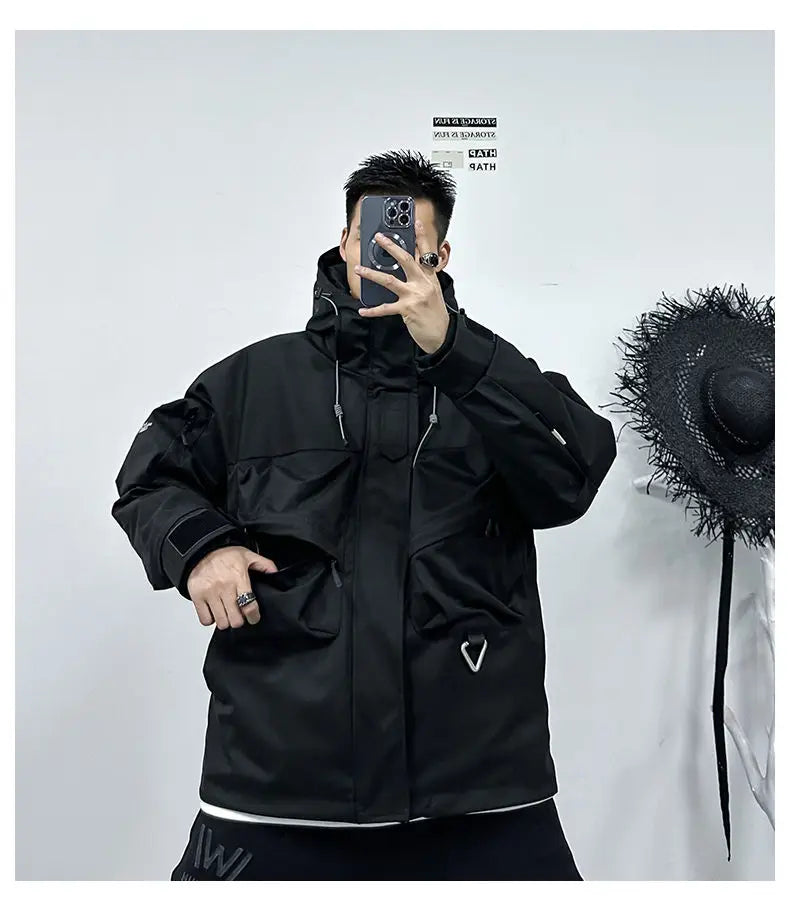 Men's Casual Hooded Parka | Warm Multi-Pocket Winter Jacket