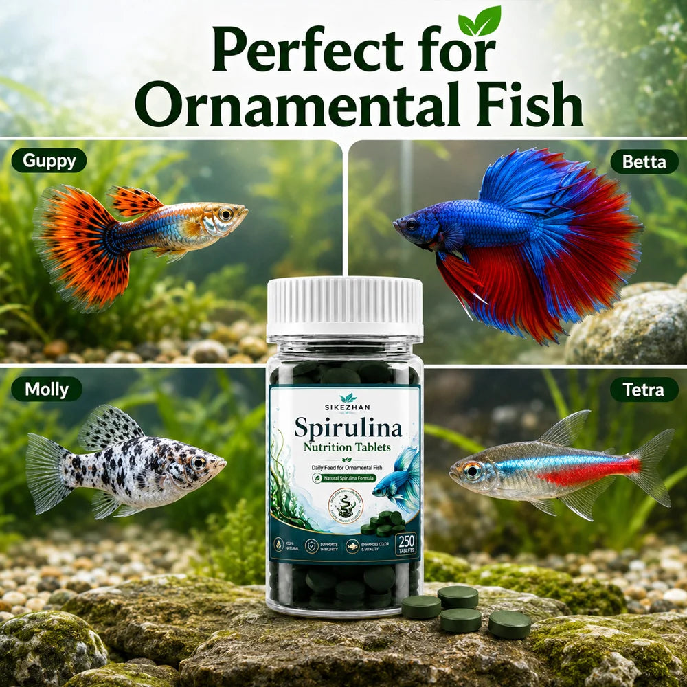 Natural Spirulina Tablets for Tropical Fish | Enhance Color & Vitality