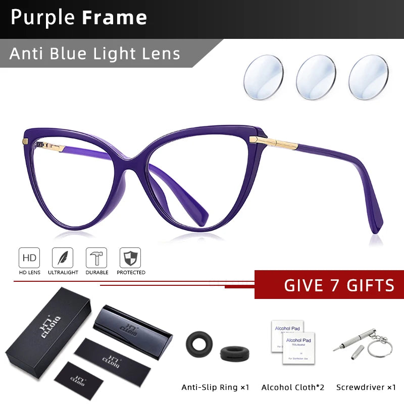 Stylish Cat Eye Reading Glasses | Anti Blue Light Protection