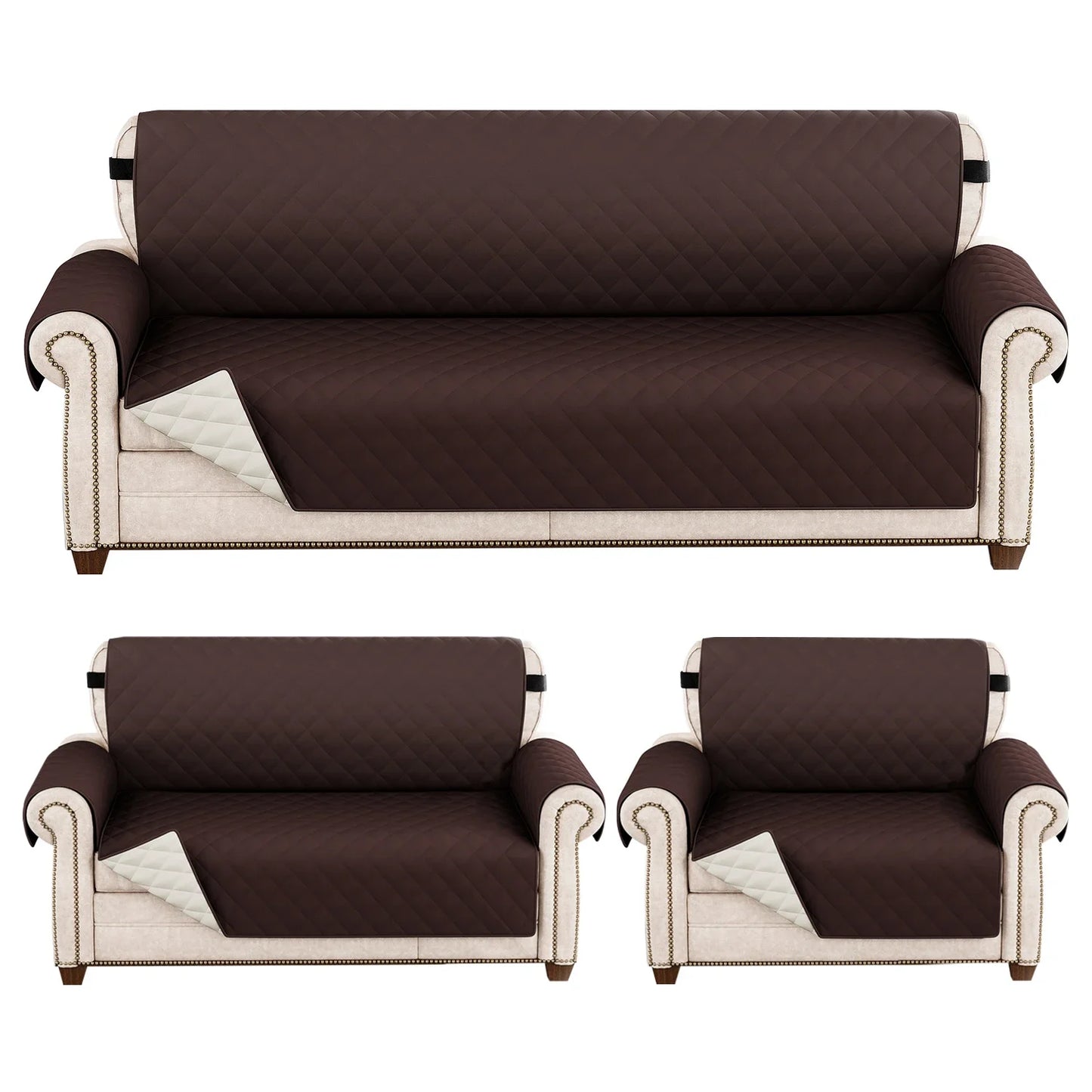 Waterproof Pet-Friendly Sofa Cover | Modern Diamond Pattern Slipcover
