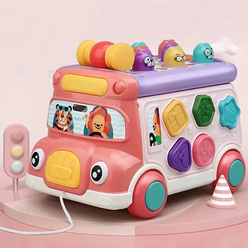 Musical Bus Toy with Geometric Block Set | Fun Educational Toy