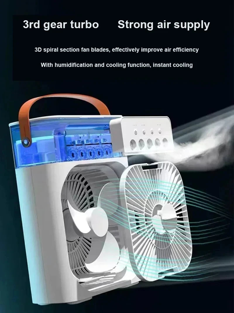 3-in-1 Portable Air Conditioner & Fan | Humidifier & Night Light