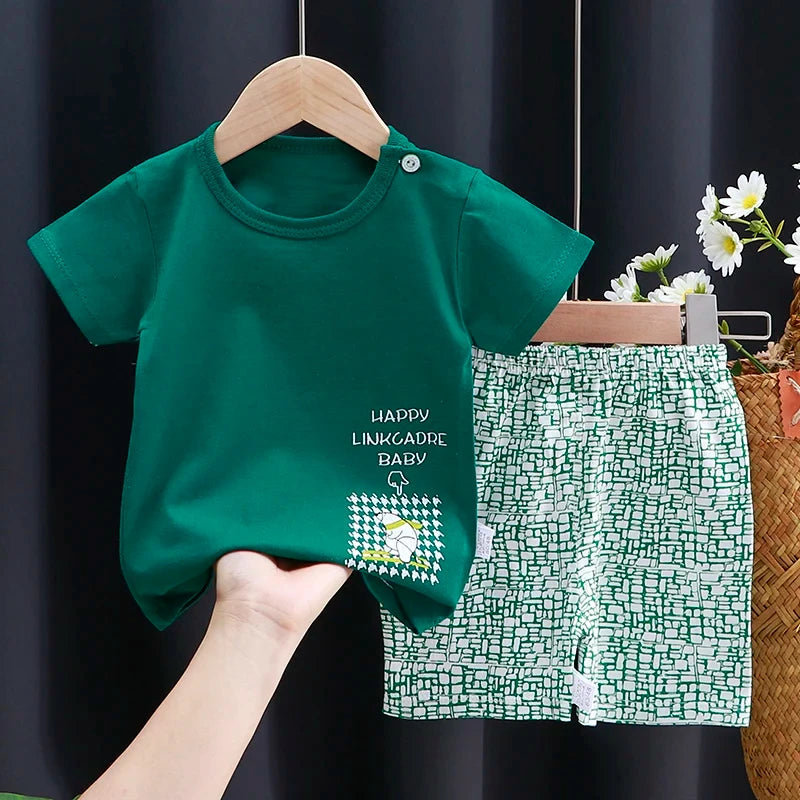 Kids Summer Clothing Set | Adorable Cartoon T-Shirt & Shorts