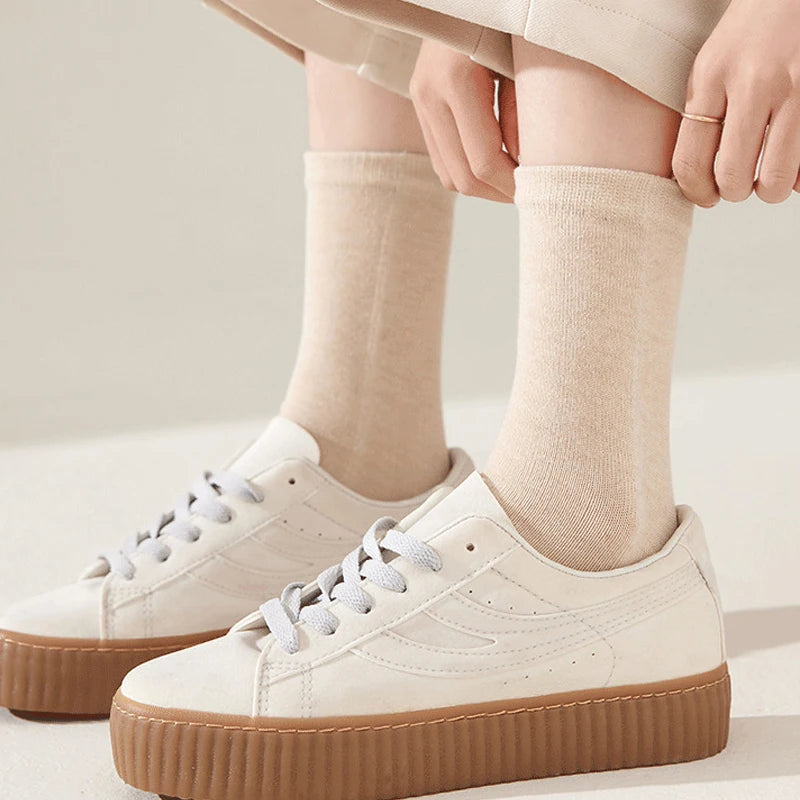 5 Pairs Women's 5 Finger Socks | Comfortable Cotton Toe Socks