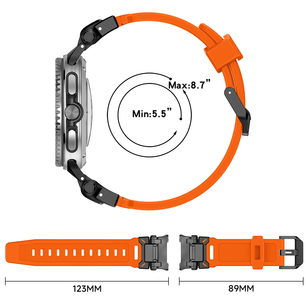 Luxury Rubber Strap for Galaxy Watches | Sporty & Comfortable Band