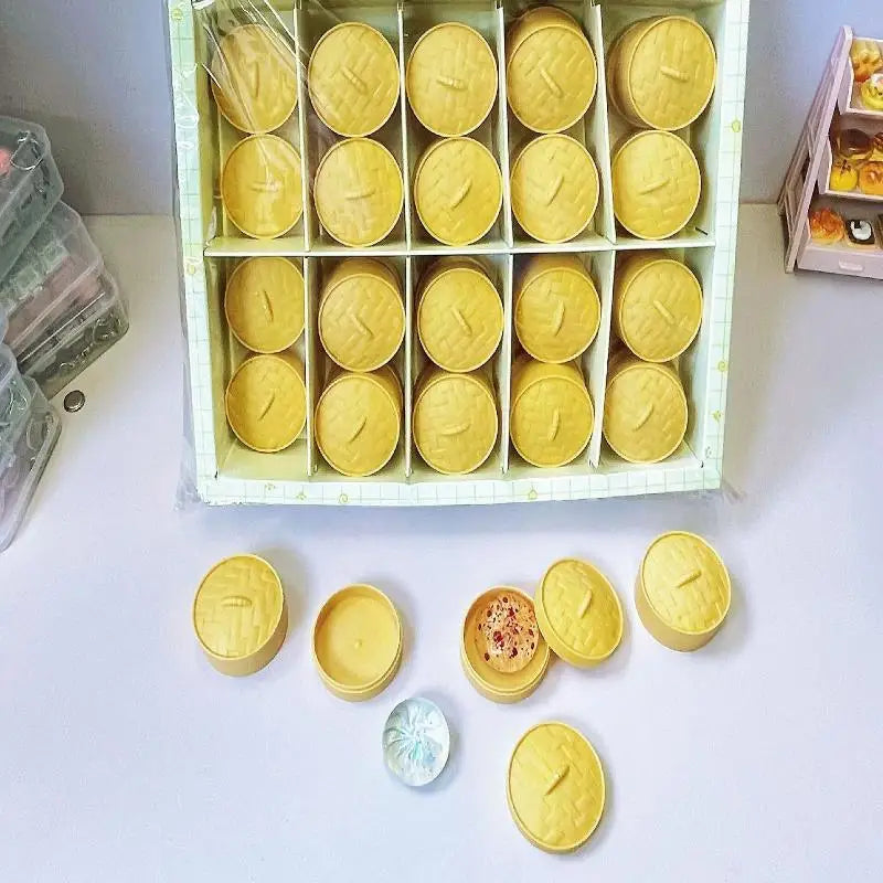 Crystal Bun Cute Mini Soup Dumpling Shaped Stress-relief Squeeze Toy, Venting Office Prank Toy, Slow Rebound, Fun Gift