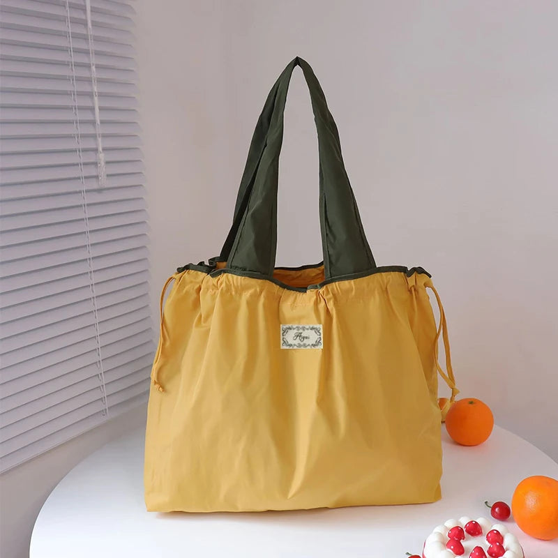 Large Capacity Eco-Friendly Drawstring Shopping Bag | Waterproof Travel Tote