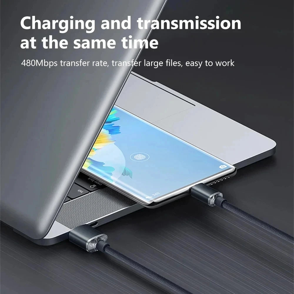 120W Fast Charging USB Cable for iPhone & Android Devices