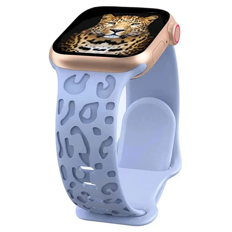 Stylish Engraved Silicone Watch Strap for Apple Watch