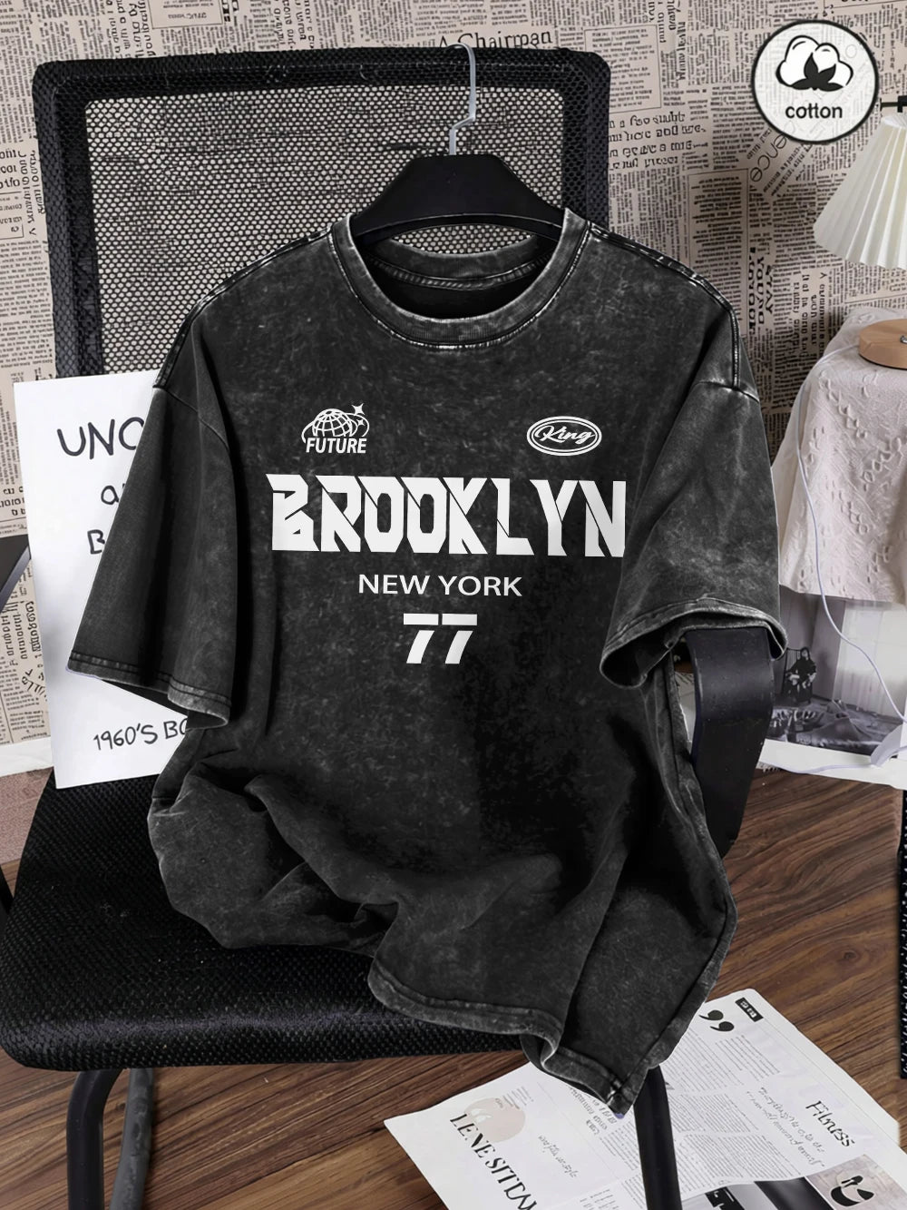 Men's Oversized Cotton T-Shirts | Casual Summer Short Sleeve Tops