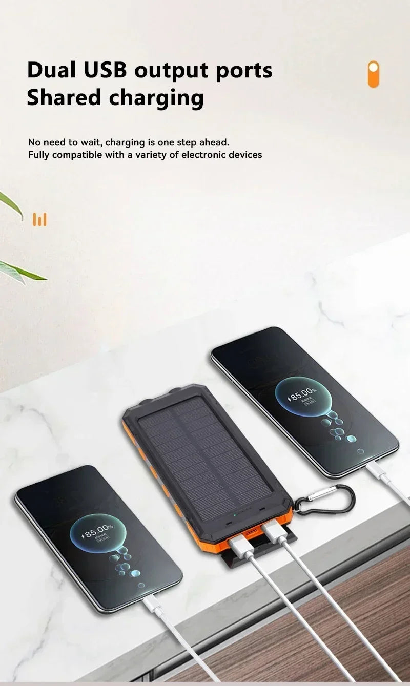 200000mAh Solar Power Bank | Fast Charging Portable Charger
